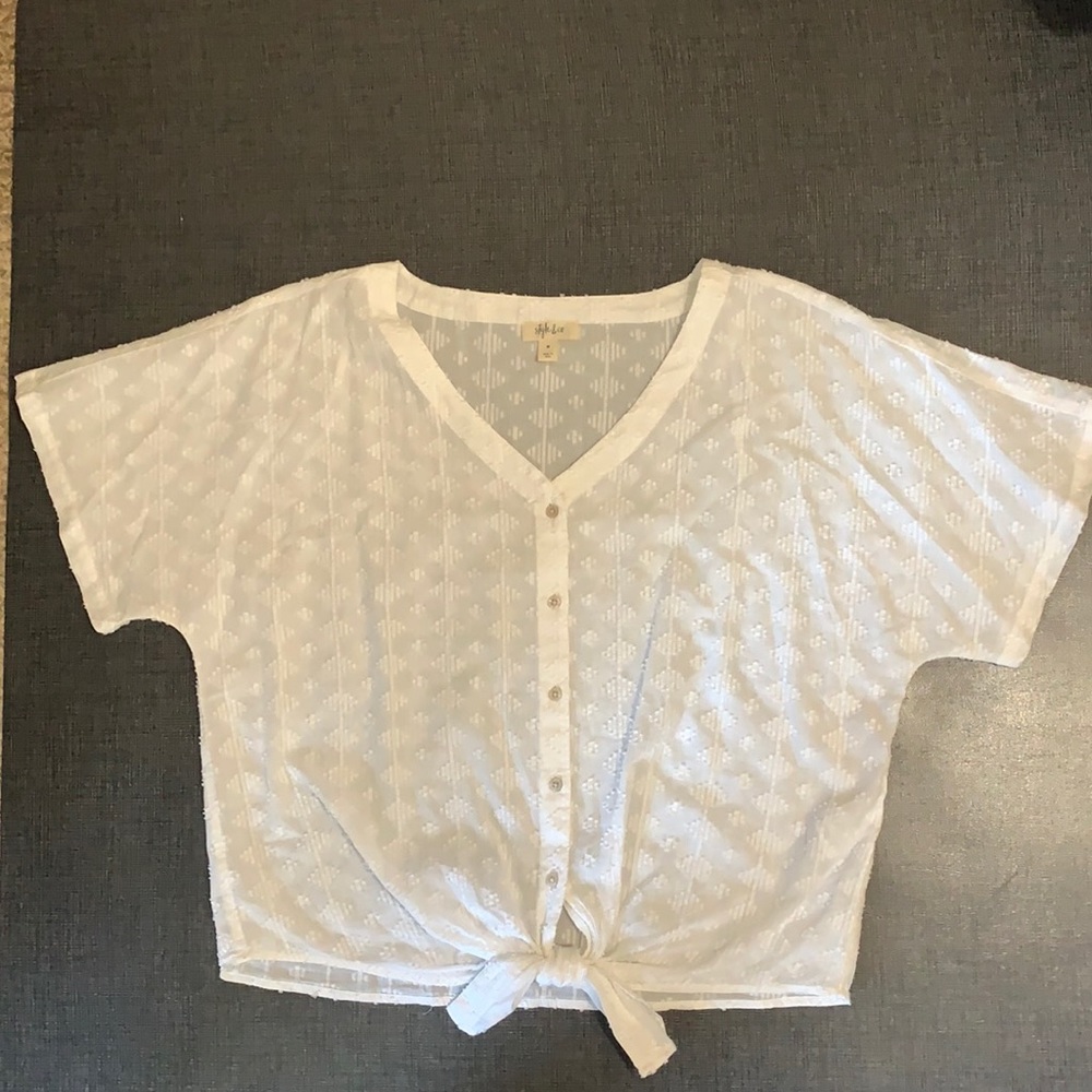 White Tie Blouse